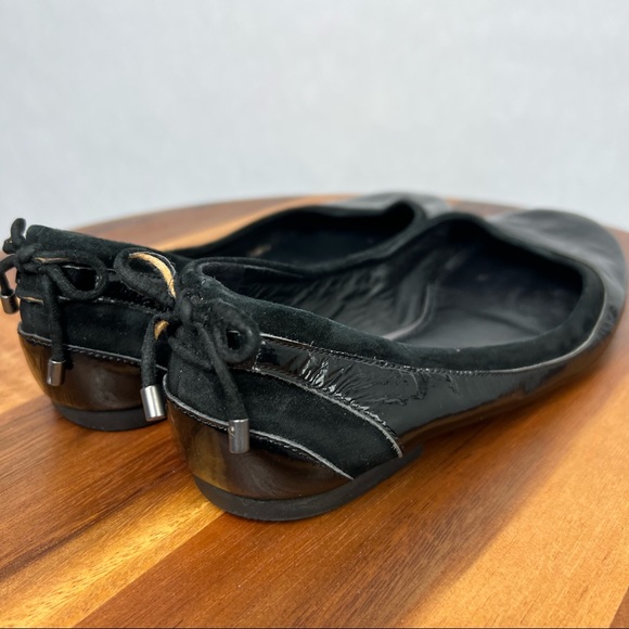 Ecco Black Patent Size 37 Women’s Round Toe Slip On Flats - Picture 6 of 10